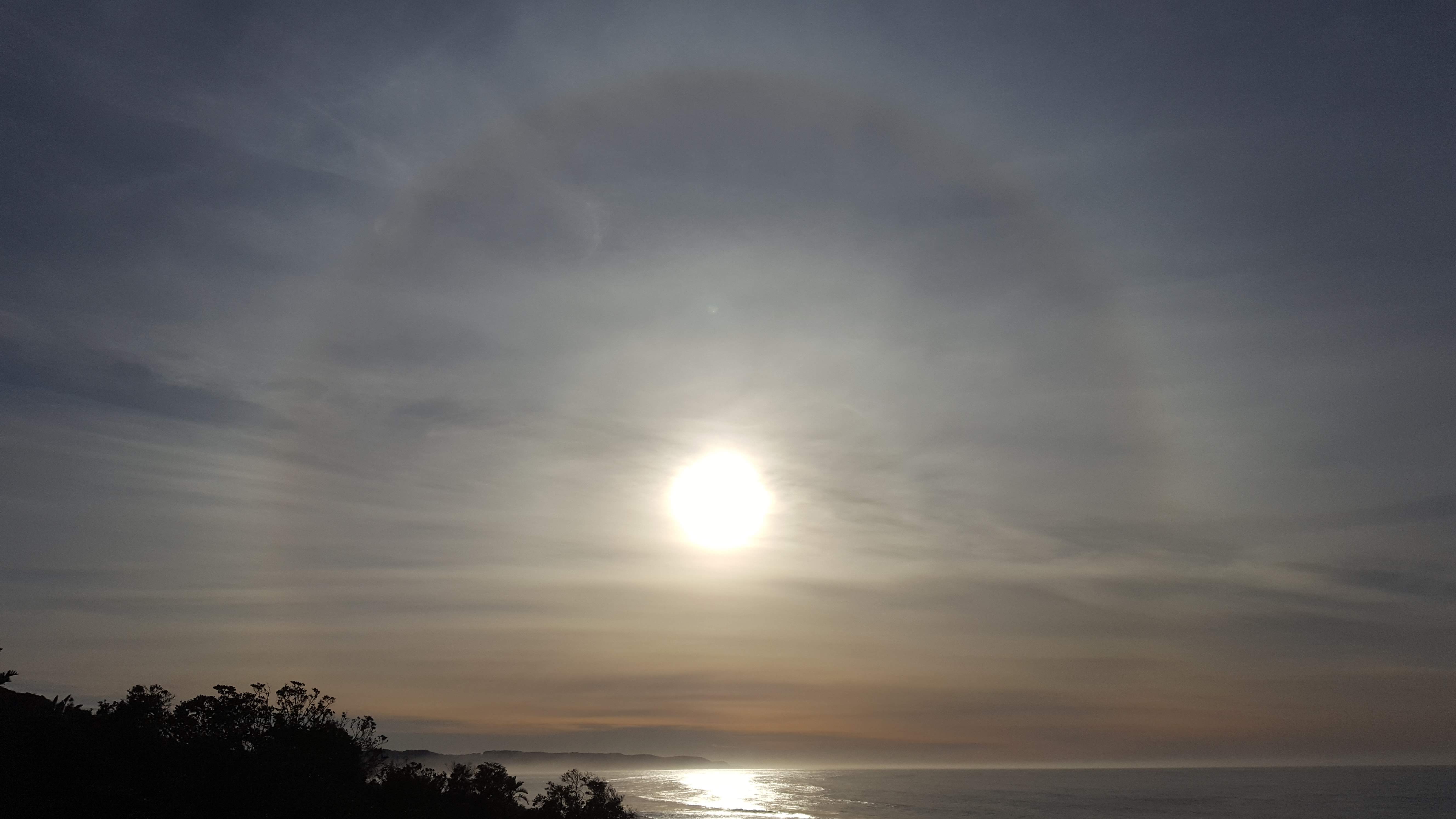 An actual sun halo